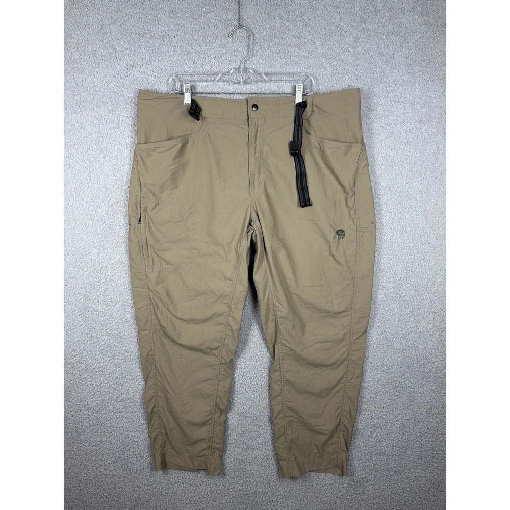 Mountain Hardwear Pants Mens 2XL‎ 42x31 Tan Mesa Belted Hiking Nylon